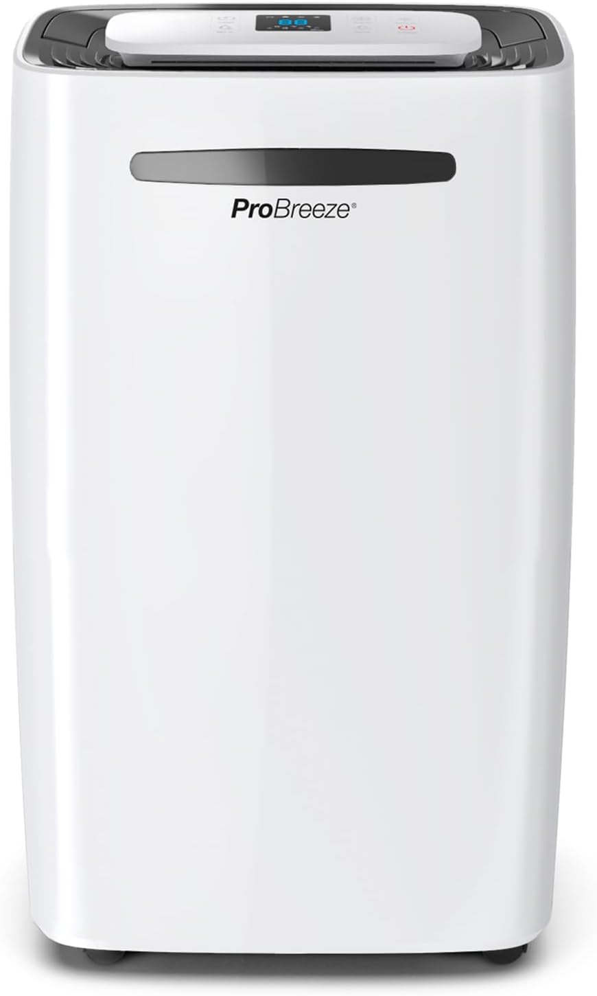 PRO BREEZE deshumidificador 20L pantalla digital secado ropa 30m2 ruedas