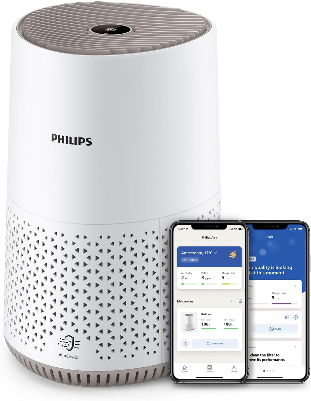 Philips Serie 600 purificador aire HEPA ultrasilencioso app 44m2 alérgicos