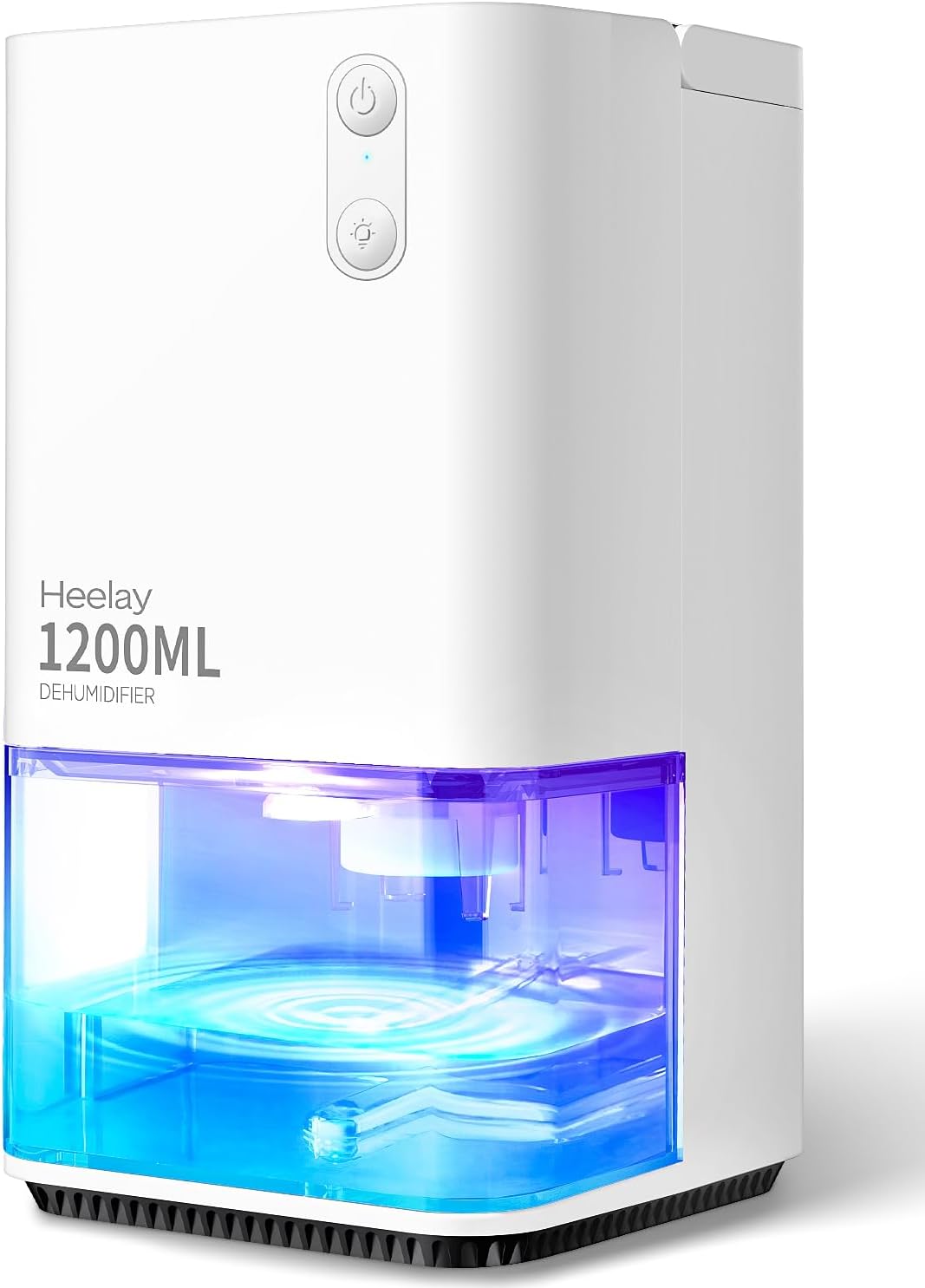 Heelay deshumidificador silencioso 1200ml 7 luces LED apagado automático