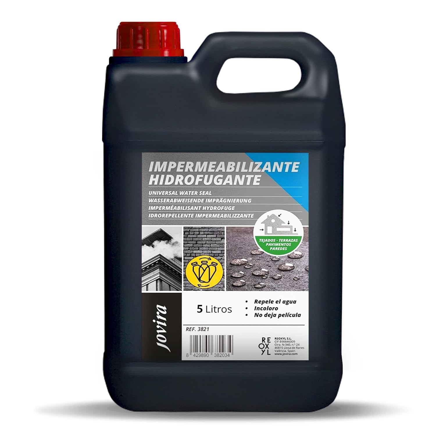 Impermeabilizante hidrofugante transparente repelente agua