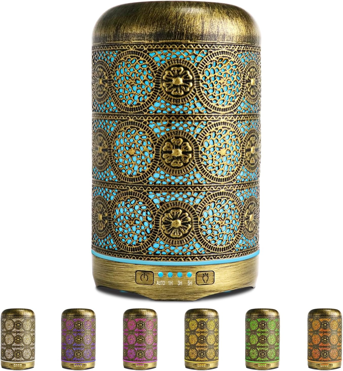 Salking difusor aroma metálico vintage 7 colores led